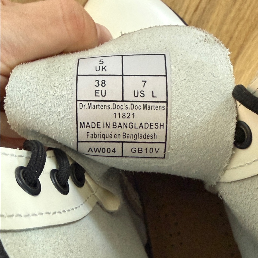 Dr. Martens White Leather Lace-Up Boots - Picture 2 of 4